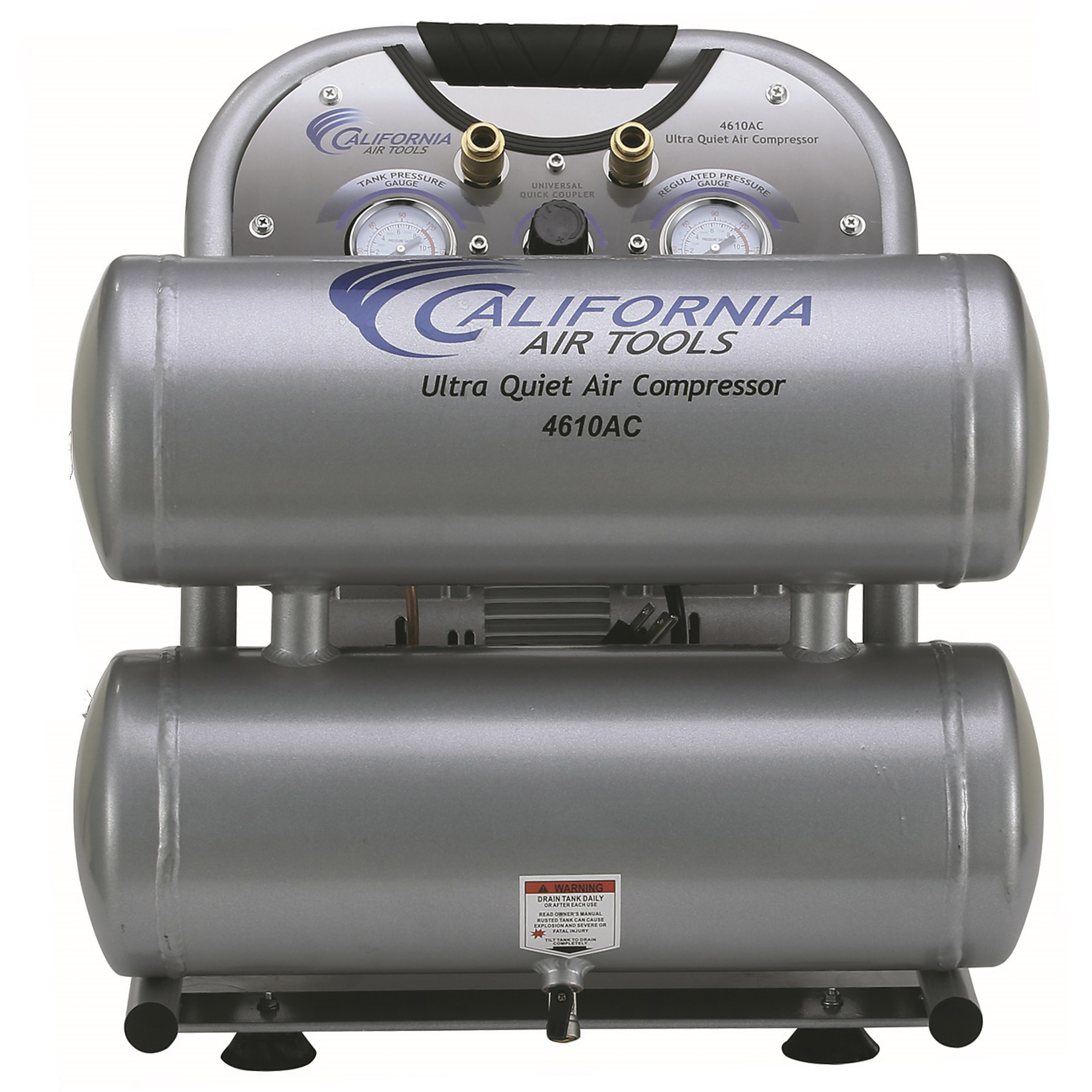 California Air Tools, 4 Gal 1 Hp Aluminum Portable Air Compressor, Horsepower 1 HP, Air Tank Size 4 Gal, Volts 110 Model# 4610AC